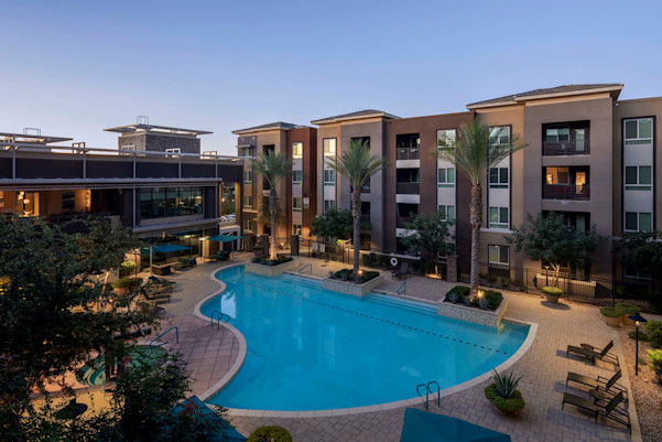 Swimming pool with sundeck