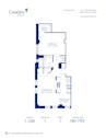 Blueprint of 1.1GB Floor Plan, 1 Bedroom and 1 Bathroom at Camden Roosevelt Apartments in Washington, DC