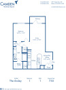 Blueprint of Ansley Floor Plan, 1 Bedroom and 1 Bathroom at Camden Buckhead Square Apartments in Atlanta, GA