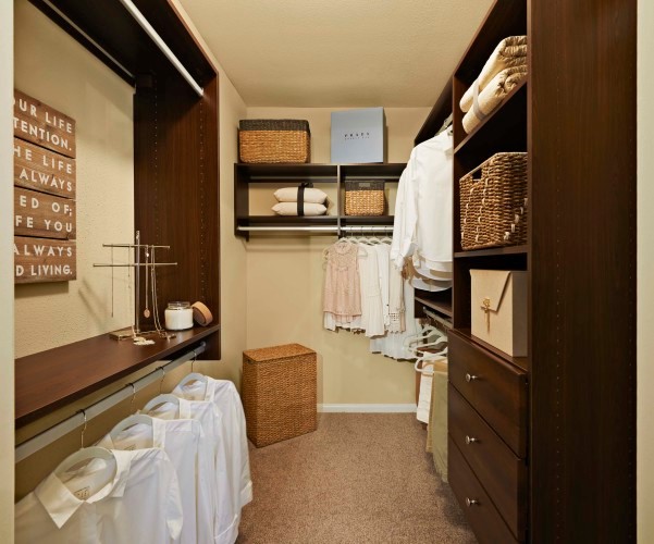 closet with clothes, clothing, closet, camden closet, bedroom closet