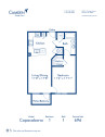 Blueprint of Copacabana Floor Plan, 1 Bedroom and 1 Bathroom at Camden Orange Court Apartments in Orlando, FL