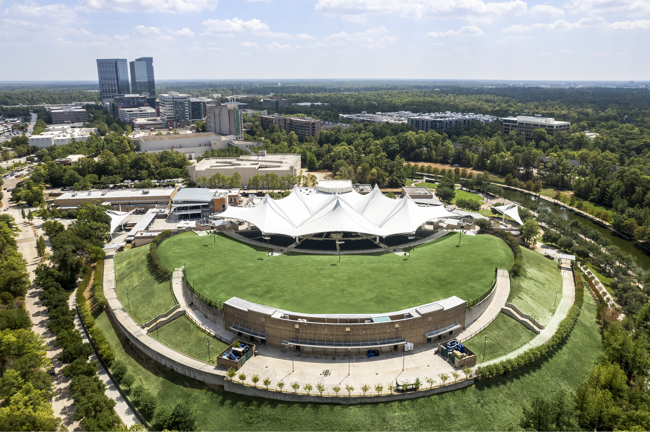 Cynthia Woods Mitchell Pavilion near Camden Woodmill Creek in Spring, TX