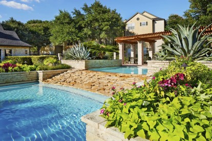 Resort style pool and cabana