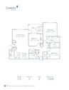   Blueprint of C3 Floor Plan, 3 Bedrooms and 2 Bathrooms at Camden Stoneleigh Apartments in Austin, TX