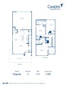 Blueprint of Magnolia Floor Plan, 3 Bedroom and 2.5 Bathroom Home at Camden Woodmill Creek in The Woodlands, TX
