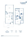 Blueprint of Magnolia Floor Plan, 3 Bedroom and 2.5 Bathroom Home at Camden Woodmill Creek in Spring, TX