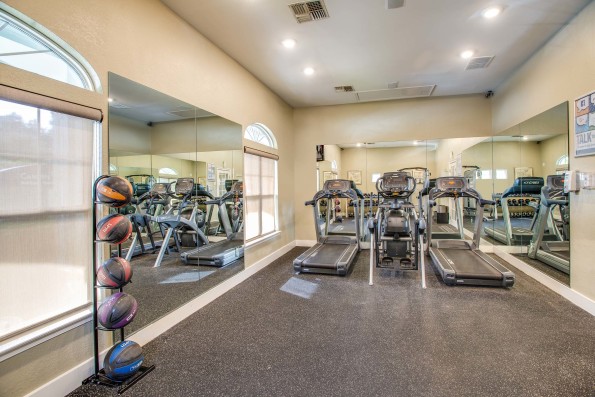 24 hour fitness center with cardio equipment at Camden Ashburn Farm in Ashburn, Virginia.  