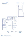 Blueprint of C2L Floor Plan, Apartment Home with 3 Bedrooms and 2 Bathrooms at Camden Tuscany in San Diego, CA