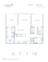 Blueprint of Fox Floor Plan, 2 Bedrooms and 2 Bathrooms at Camden Midtown Atlanta Apartments in Atlanta, GA