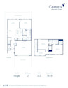 Blueprint of Maple Floor Plan, 3 Bedroom and 2.5 Bathroom Home at Camden Woodmill Creek in Spring, TX