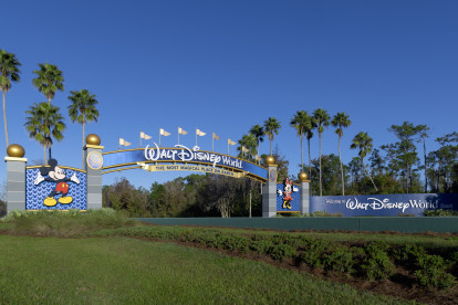 Disney World Main Entrance near Camden Town Square apartments in Orlando, Florida.