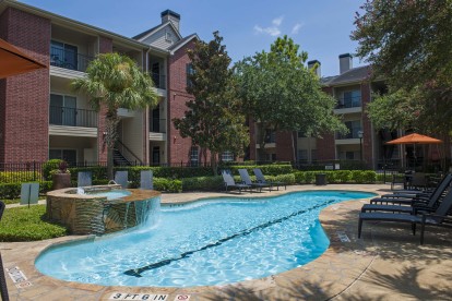 Swimming pool with wifi at Camden Holly Springs Apartments in Houston, TX