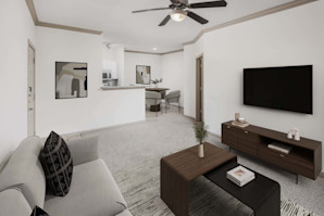 Living and dining space at Camden Holly Springs apartments in Houston, TX