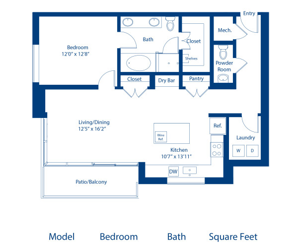 A13 Blueprint at Camden Downtown apartments in Downtown Houston, TX
