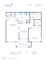 Blueprint of Gardenia Floor Plan, 1 Bedroom and 1 Bathroom at Camden Shiloh Apartments in Kennesaw, GA