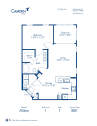 Blueprint of Milan Floor Plan, 1 Bedroom and 1 Bathroom at Camden LaVina Apartments in Orlando, FL