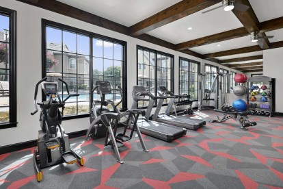 One of two 24-hour fitness centers at Camden Shadow Brook apartments in Austin, TX