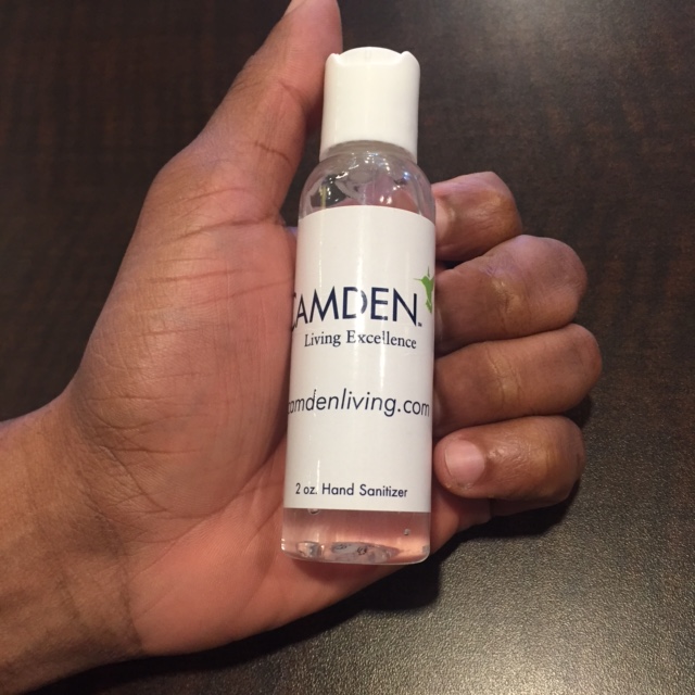 Camden hand sanitizer is great for keeping away germs