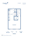 Blueprint of Brazos Floor Plan, Studio with 1 Bathroom at Camden Travis Street Apartments in Houston, TX