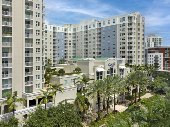 Exterior at Camden Las Olas apartments in Fort Lauderdale, Florida.