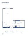 Blueprint of S3.2 Floor Plan, Studio with 1 Bathroom at The Camden Apartments in Hollywood, CA