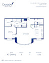 Camden Highland Village apartments in Houston, TX Gallery one bedroom floor plan A7