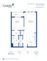 Camden Lake Eola apartments in Downtown Orlando, FL, one bedroom, one bathroom floor plan A2