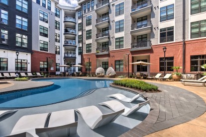 Pool at Camden Gallery Apartments in Charlotte, NC