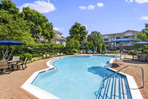 Seasonal resort style pool at Camden Ashburn Farm in Ashburn, Virginia.  