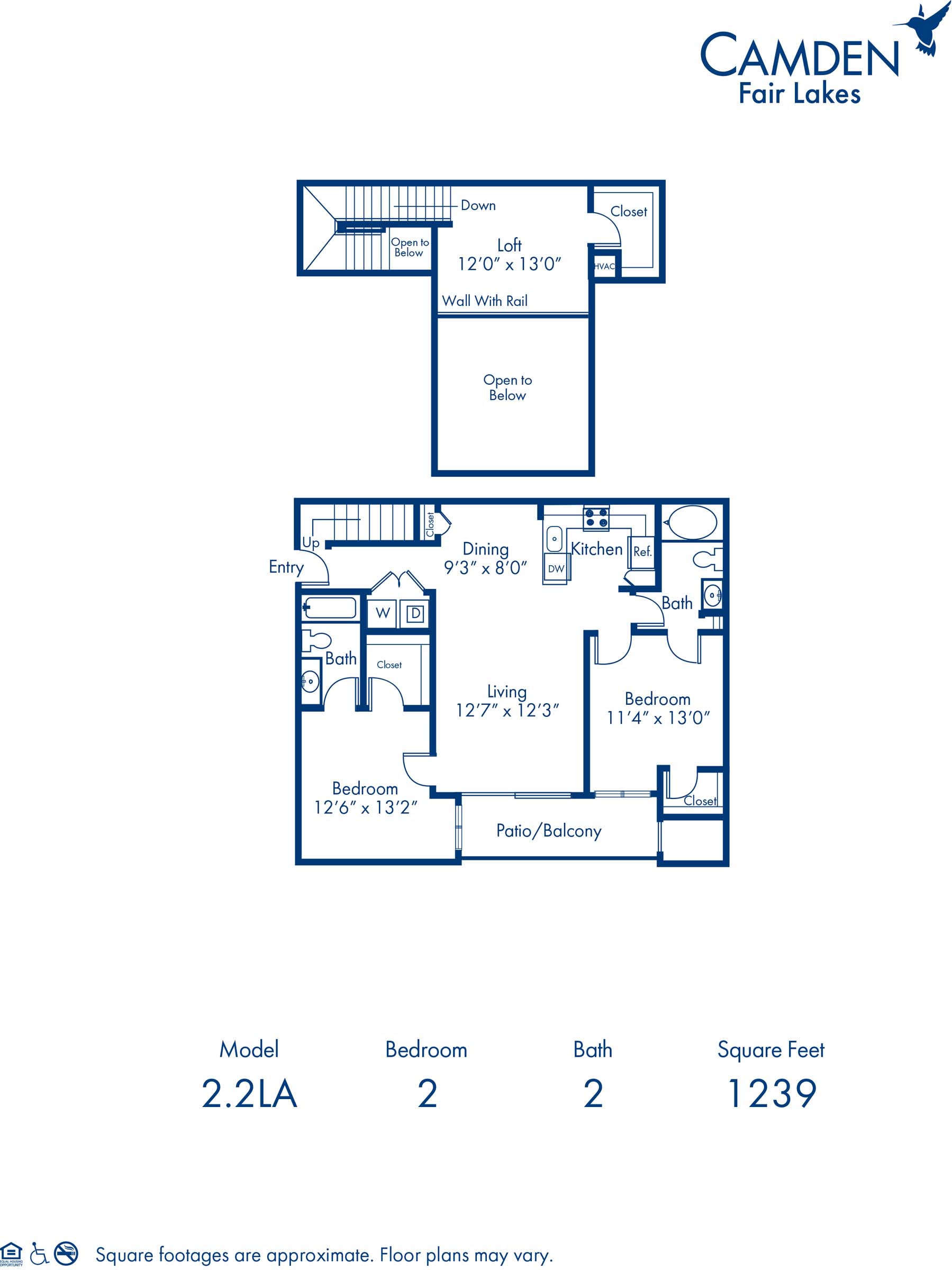 2.2LA - Loft floor plan