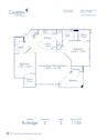 Blueprint of Rutledge Floor Plan, 2 Bedrooms and 2 Bathrooms at Camden World Gateway Apartments in Orlando, FL