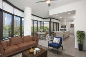 Apartments warm modern finishes with open concept floor plan