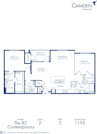 Blueprint of B2 Floor Plan, Apartment Home with 2 Bedrooms and 2 Bathrooms at Camden North End in Phoenix, AZ