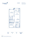 Blueprint of G Floor Plan, 1 Bedroom and 1 Bathroom at Camden Crown Valley Apartments in Mission Viejo, CA