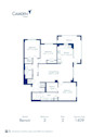 Camden Central apartments in St. Petersburg, Florida three bedroom floor plan blueprint, Renoir