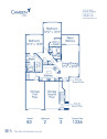 Blueprint of B3 Floor Plan, Apartment Home with 2 Bedrooms and 2 Bathrooms at Camden Legacy in Scottsdale, AZ