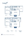 Blueprint of 1.1 Floor Plan, 1 Bedroom and 1 Bathroom at Camden Foxcroft Apartments in Charlotte, NC