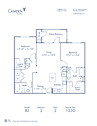 Blueprint of B2 Floor Plan, 2 Bedrooms and 2 Bathrooms at Camden Chandler Apartments in Chandler, AZ