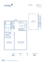 Blueprint of A2L Floor Plan, 1 Bedroom and 1 Bathroom with Loft at Camden Tuscany Apartments in San Diego, CA