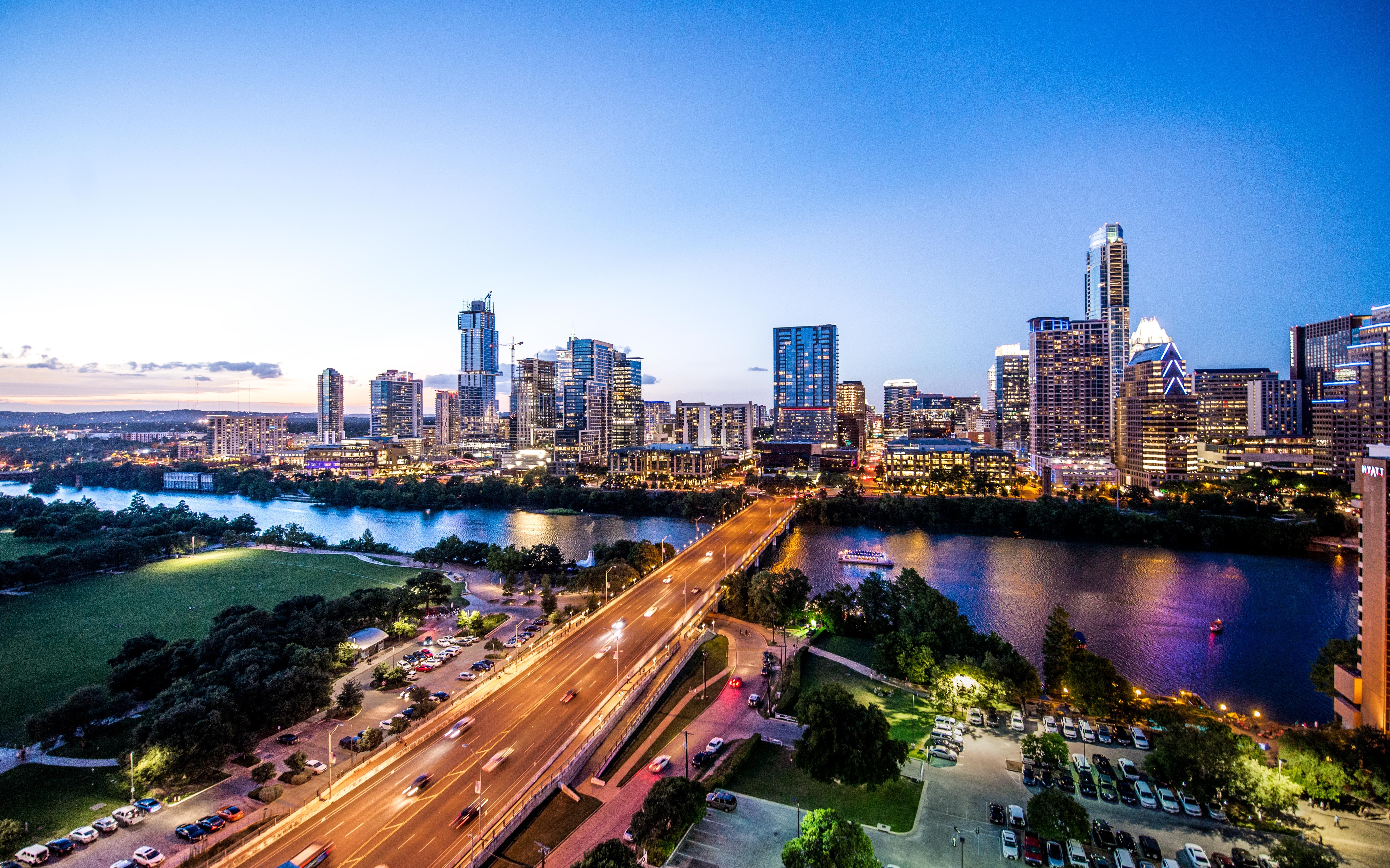 Austin skyline by night