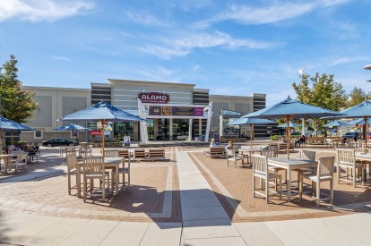 Movie theater and outdoor dining nearby