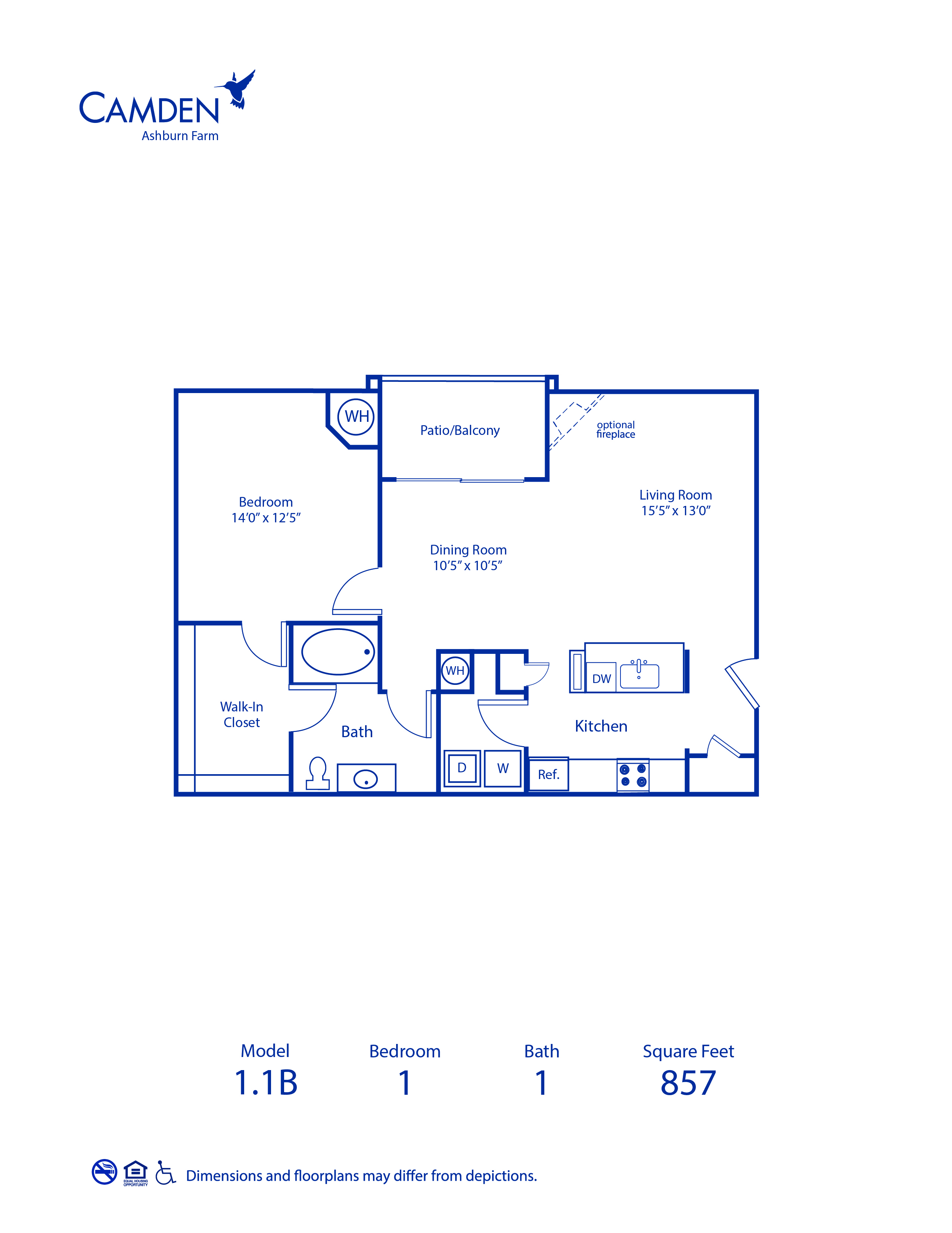1.1B floor plan