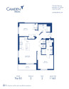 The B5 floor plan, 2 bed, 2 bath apartment home at Camden Atlantic in Plantation, FL