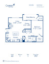 Blueprint of A2 Floor Plan, 1 Bedroom and 1 Bathroom at Camden Asbury Village Apartments in Raleigh, NC