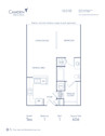 Blueprint of Tea Floor Plan, Studio with 1 Bathroom at Camden Midtown Atlanta Apartments in Atlanta, GA