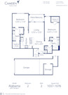 Blueprint of Alabama - G2 Floor Plan, 2 Bedrooms and 2 Bathrooms at Camden Cypress Creek Apartments in Cypress, TX
