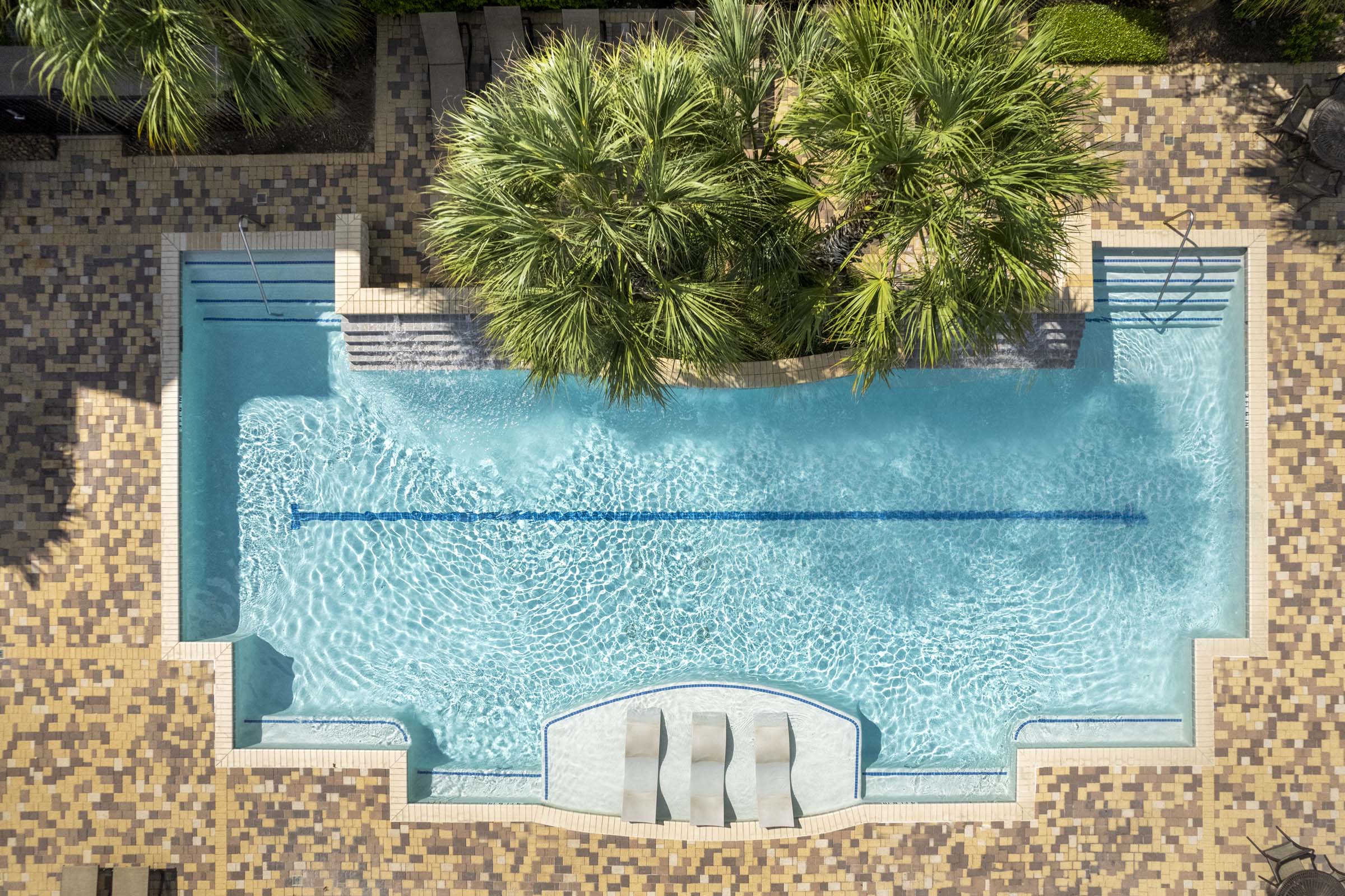 Aerial Pool View at Camden Spring Creek Apartments in Spring, Texas