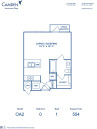 Blueprint of 0A2 Floor Plan, Studio with 1 Bathroom at Camden Monument Place Apartments in Fairfax, VA