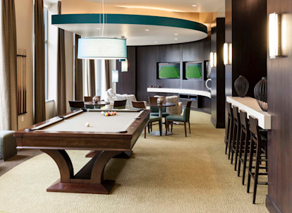 Resident lounge with pool table