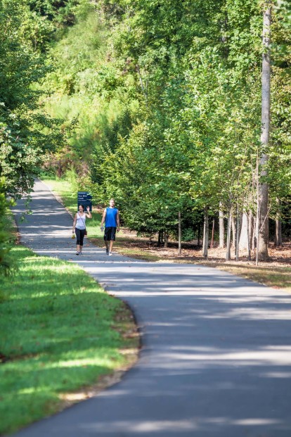 Walking and biking path at Four Mile Creek